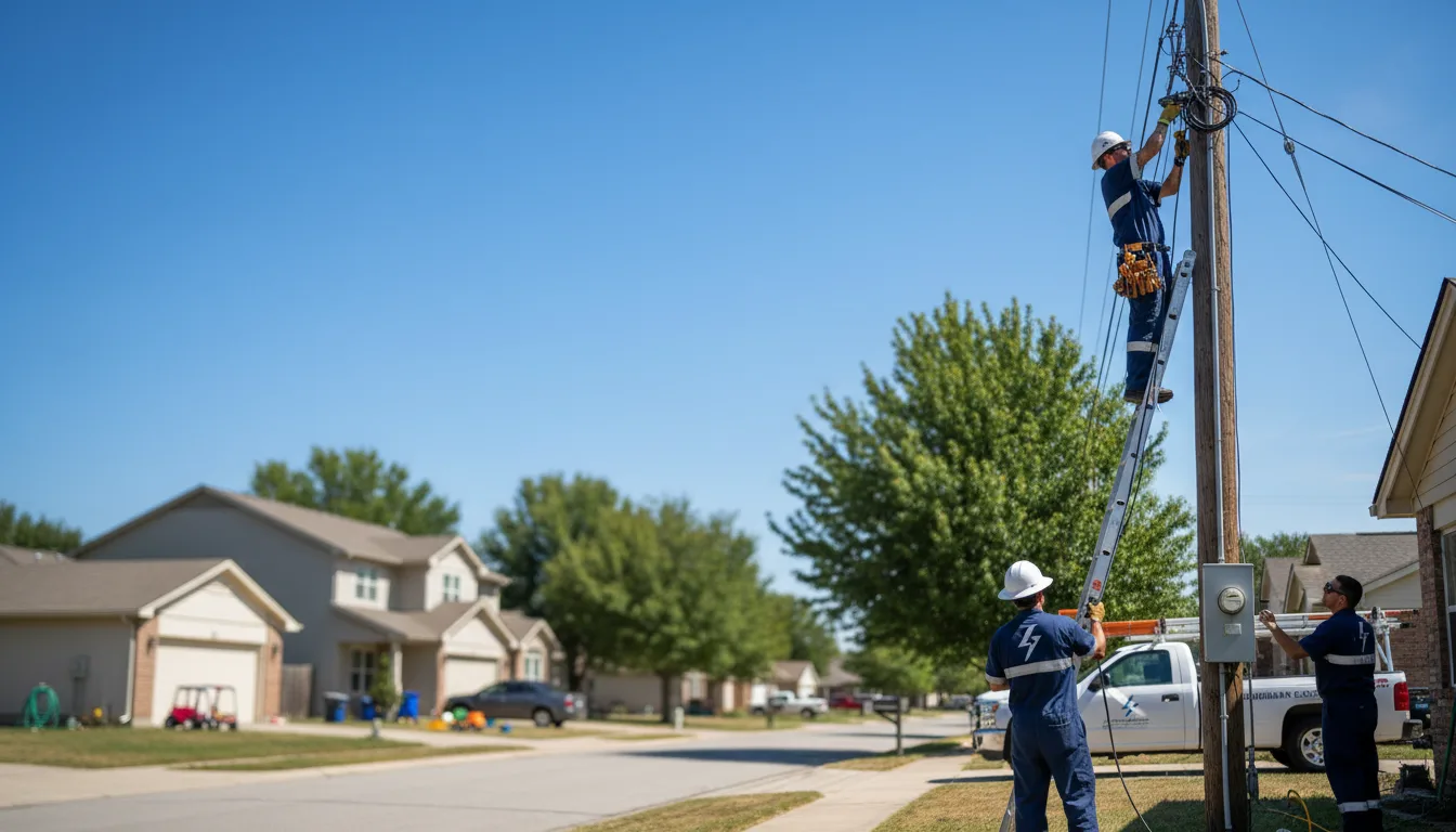 Residential electrician providing installation services in Hallettsville, TX